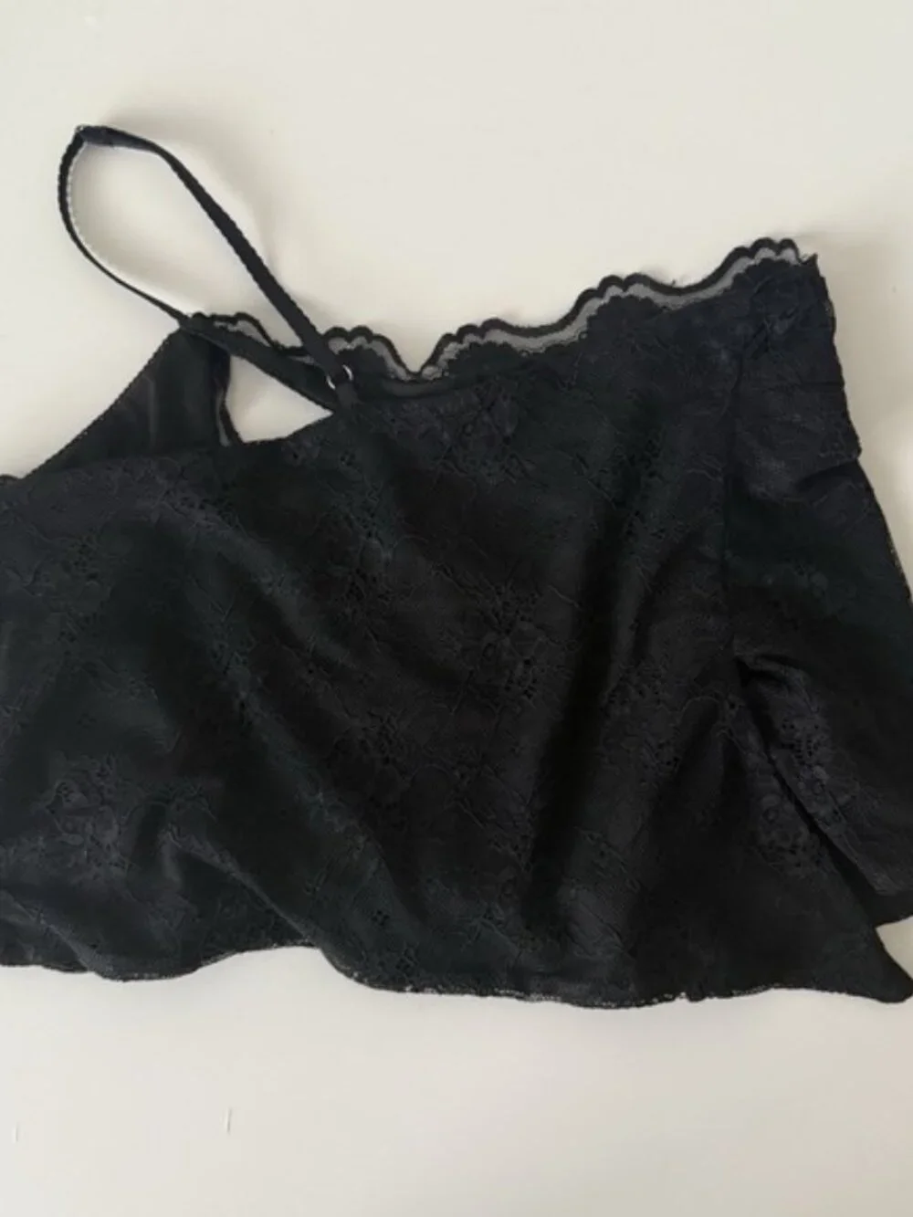 I Am Gia Black Lace Crop Top Womens XS Fairy Grunge Clubwear Whimsigoth Party - Picture 7 of 12